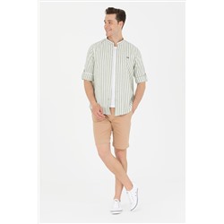 Erkek Haki Uzun Kollu Gömlek