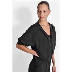 LOGO-EMBELLISHED HOODIE JACKET