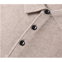 Мужская шерстяная рубашка ZEGN*A с лацканами и длинными рукавами