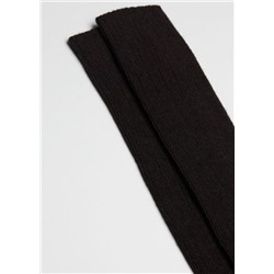 Lange gerippte Herrensocken mit Wolle und Cashmere