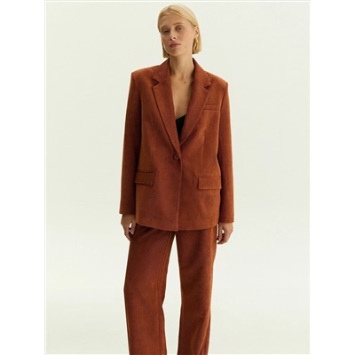 Однобортный жакет из вельвета, ML762/planch