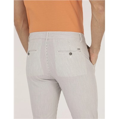 Gri Slim Fit Kanvas Pantolon