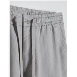 Chino-Jogger mit hohem Leinenanteil