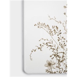 Подставка под горячее, 24х17 см, керамика/пробка, белая, Осенние цветы, Florance