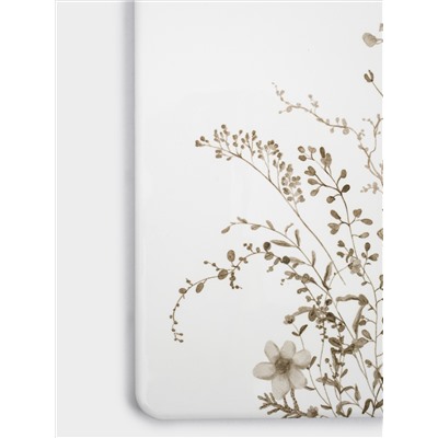 Подставка под горячее, 24х17 см, керамика/пробка, белая, Осенние цветы, Florance