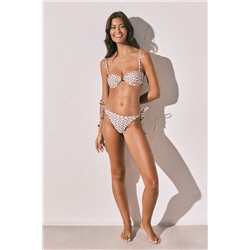 Top bikini balconette estampado geométrico