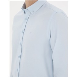 Açık Oxford Mavi Slim Fit Uzun Kollu Gömlek