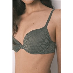 Sujetador clásico BEAUTIFUL relleno encaje kaki