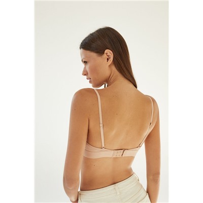 Sujetador triangular algodón nude