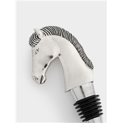 Пробка для винной бутылки, 12 см, металл, серебристая, Лошадь, Horse