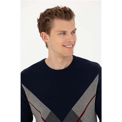 Erkek Lacivert Kazak