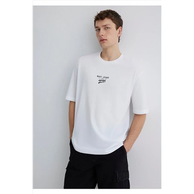 Mavi Minimal Logo Baskılı Beyaz Tişört Relaxed Fit / Rahat Kesim 0612710-620
