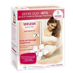 Weleda Maternité Huile de Massage Vergetures BIO 2x100ml OFFRE SPECIALE DUOLot  × 2
