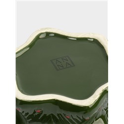 Кружка, 380 мл, керамика D, зелено-красная, Елка, Fir