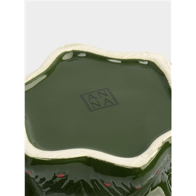 Кружка, 380 мл, керамика D, зелено-красная, Елка, Fir