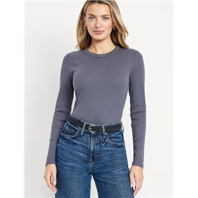 Snug Long-Sleeve Crew-Neck T-Shirt