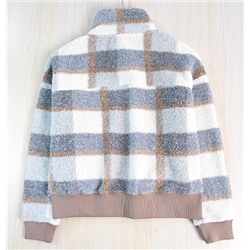 Женская теплая толстовка с воротником-стойкой