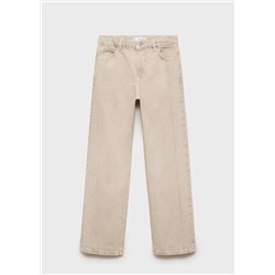 Jeans rectos rinse wash costuras