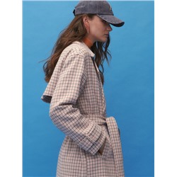 Karierter Trenchcoat