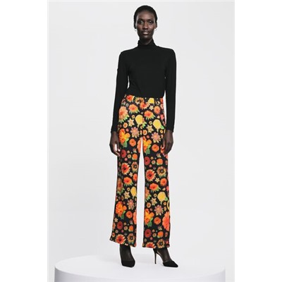 Pantalón campana floral