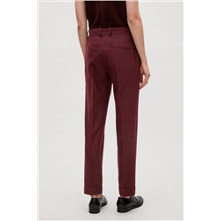 STRAIGHT-LEG WOOL TROUSERS