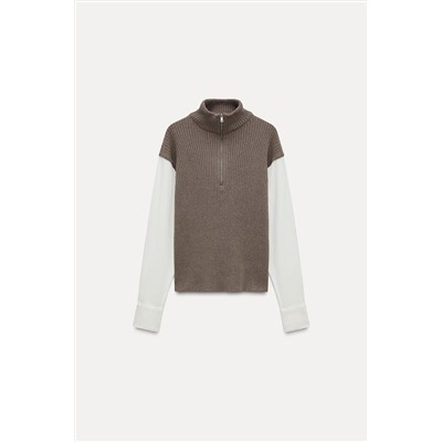 CONTRAST T-SHIRT AND VEST