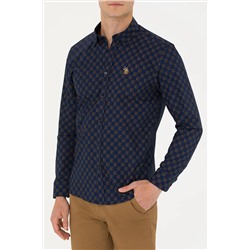 Erkek Lacivert Uzun Kollu Gömlek