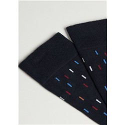 Kurze Herren-Baumwollsocken mit Muster