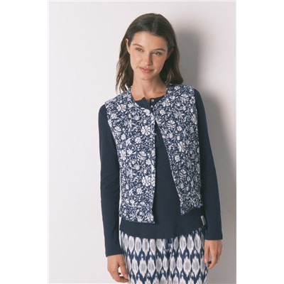 Chaleco acolchado estampado boho