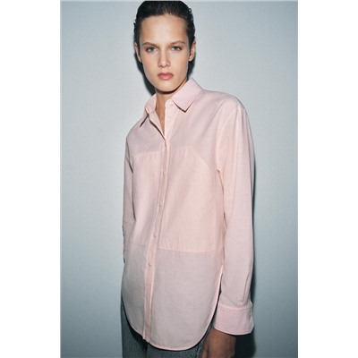 CAMISA RAYAS CUELLO DESMONTABLE ZW COLLECTION