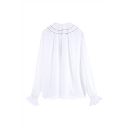 Blusa de seda Blanco