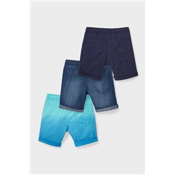 Multipack 3er - Baumwoll- und Jeans-Shorts
