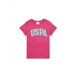 Kız Çocuk Pembe Bisiklet Yaka Tişört