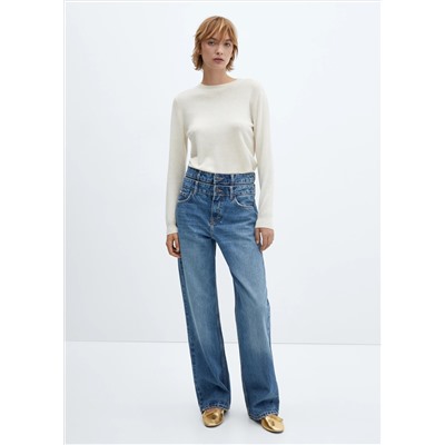 Jeans rectos doble cintura