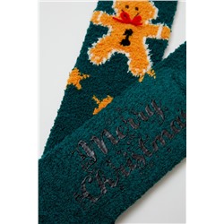 Calcetines antideslizantes Verde oscuro y mostaza