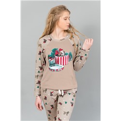 Женская пижама с брюками и кофтой 144