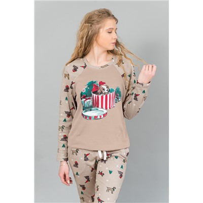Женская пижама с брюками и кофтой 144