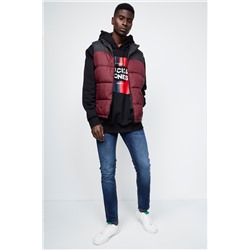 Chaleco Burdeos y negro