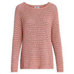 Damen Strickpullover mit Lochstruktur
