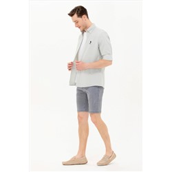 Erkek Haki Uzun Kollu Gömlek