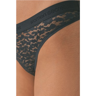 Braga clásica animal print negro