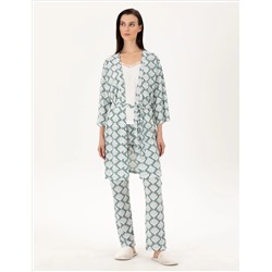 Krem 3'lü Pijama Takımı