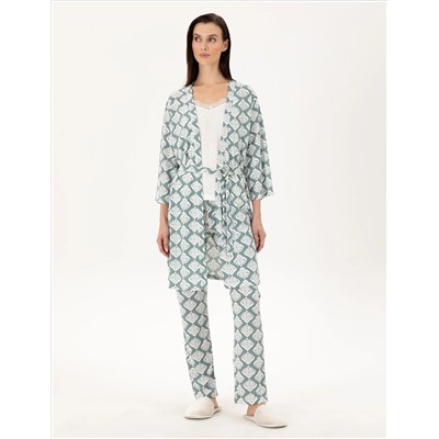 Krem 3'lü Pijama Takımı