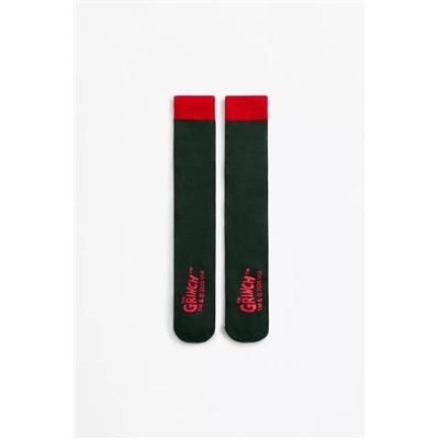 Mujer | Caja calcetines 3D El Grinch Рождественская коробка с парой женских носков с мягкой плюшевой аппликацией от The Grinch TM &