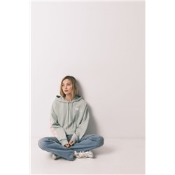 Sudadera capucha felpa algodón verde