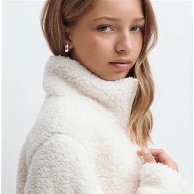 Плюшевая флисовая куртка с молнией. Экспорт