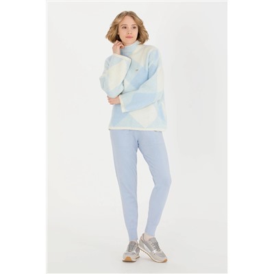 Kadın Mavi Triko Pantolon