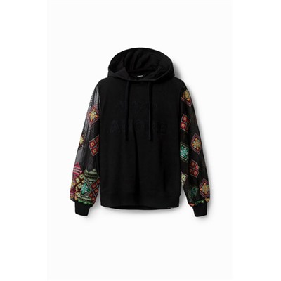 Sudadera mangas transparentes