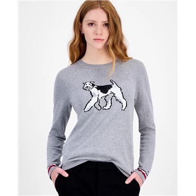 Tommy Hilfiger Women's Cotton Terrier Crewneck Sweater