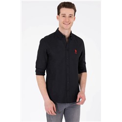 Erkek Siyah Uzun Kollu Basic Gömlek